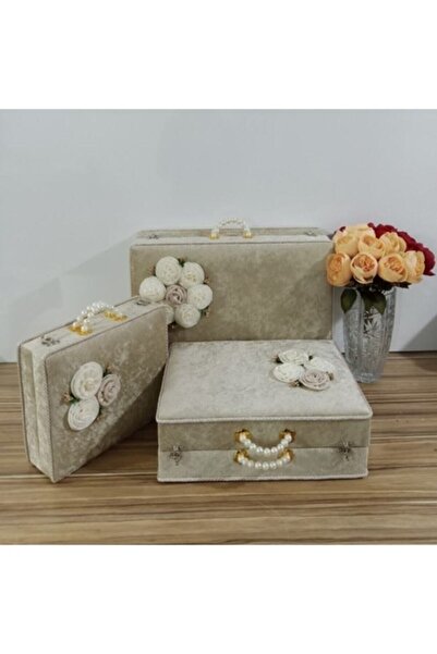 Nima Çeyiz Sandık Söz Nişan Bohça Gelin Düğün Çeyiz Sandık 0563 Cappucino