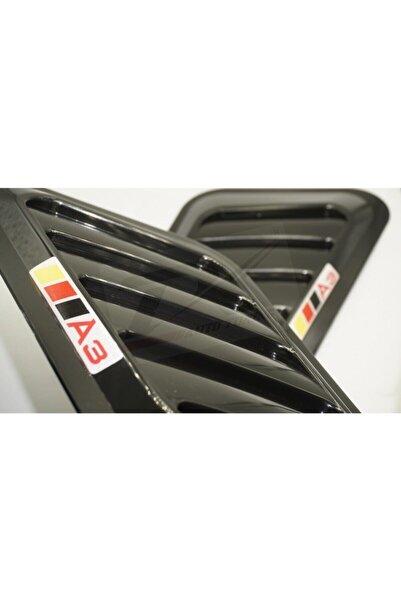 DK Tuning Audi A3 Logo Ön Kaput Glossy Black Air Flow Rüzgarlık