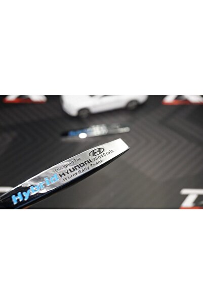 DK Tuning Hyundai Hybrid Logo Yan Çamurluk 3m 3d Krom Metal Logo Amblem