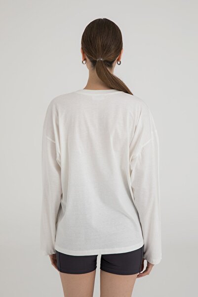 SHEISMONO Oversize Long Sleeve T-shirt Ecru