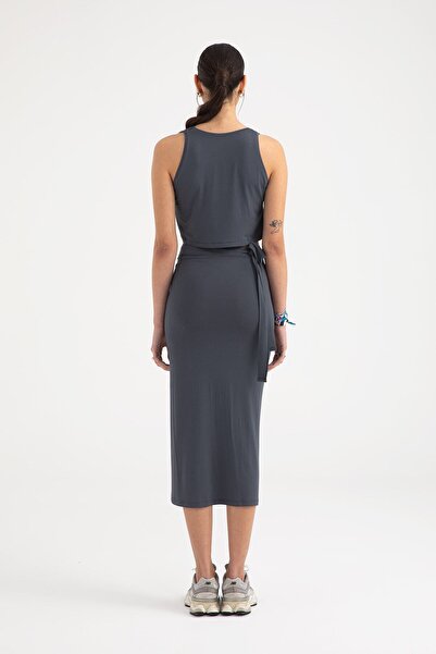 SHEISMONO Fustă Wrap Ultra Moale Afumată