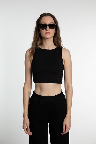 SHEISMONO Cotton Body Tank Μαύρο