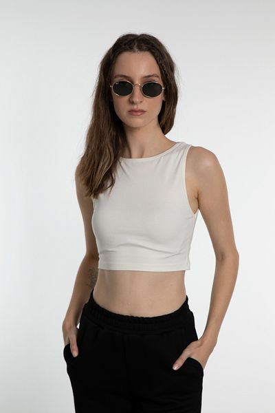 SHEISMONO Cotton Body Tank Ecru