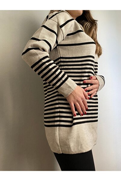 nefa butik Çizgili Triko Tunik