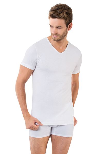 Öztaş Underwear 3 Pieces Men's V-Neck Thin Piping Undershirt