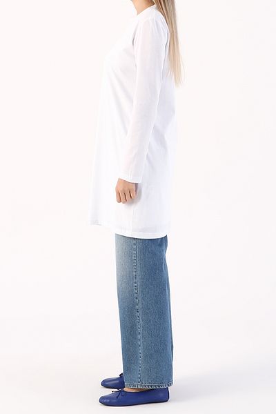 ALLDAY White 100% Cotton Single Jersey Tunic