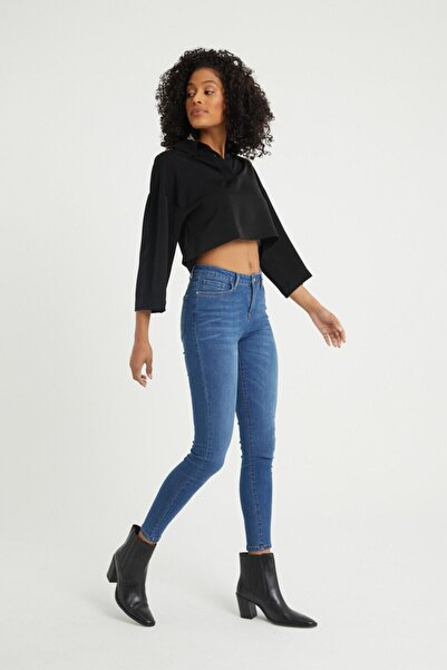 BOSHETTI Kadın Mavi Yüksel Bel Skinny Jeans