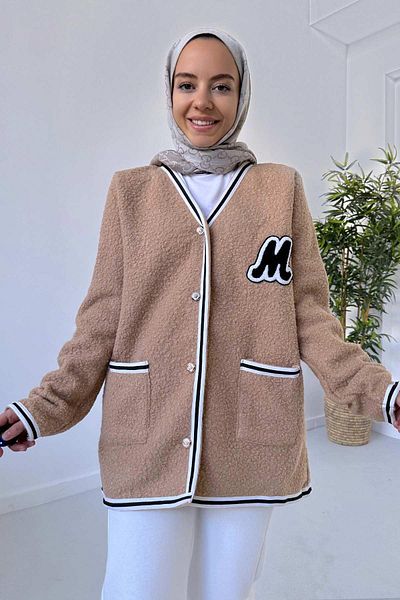 Ka Hijab Ζακέτα Buklet Knitwear Hijab - Camel
