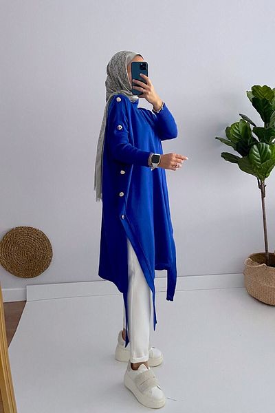 Ka Hijab KH Poncho - Saks Blue