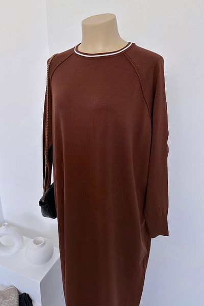 Ka Hijab Φόρεμα Raglan Mercerized - Καφέ