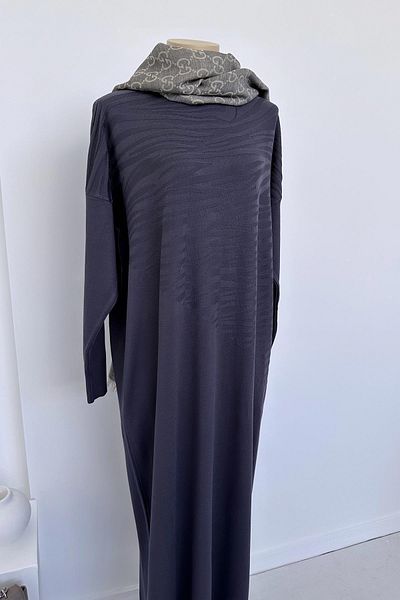 Ka Hijab Φόρεμα Zebra Mercerized - Καπνιστό