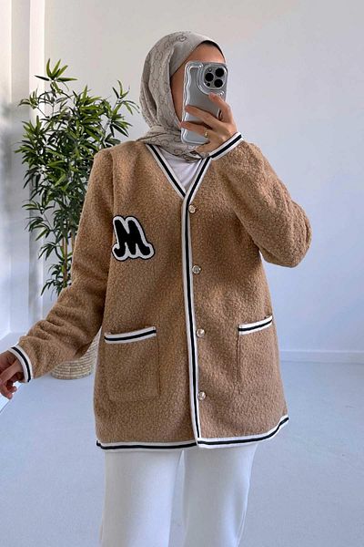 Ka Hijab Ζακέτα Buklet Knitwear Hijab - Camel