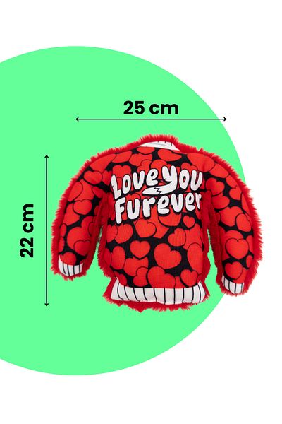 Havhav Red Plush Pullover Voice Dog Toy Vik Vik Sounding Dog Playmate