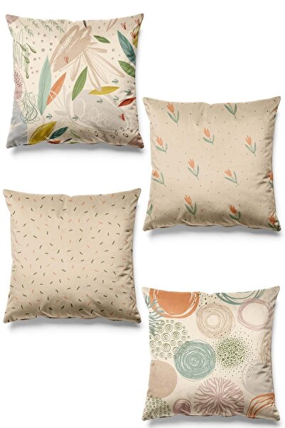 Pilloveland غطاء وسادة منقوش من جلد الغزال مكون من 4 قطع مطبوع على الوجهين من...