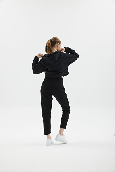 Mood Lab SWEATPANT ŞARDONLU KISA PAÇA JOGGER ÖRME CEPLİ PANTOLON