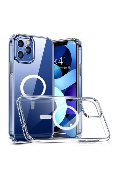 Joyroom Iphone 12 Mini Dayanıklı Manyetik Şeffaf Kılıf (MAGSAFE UYUMLU)