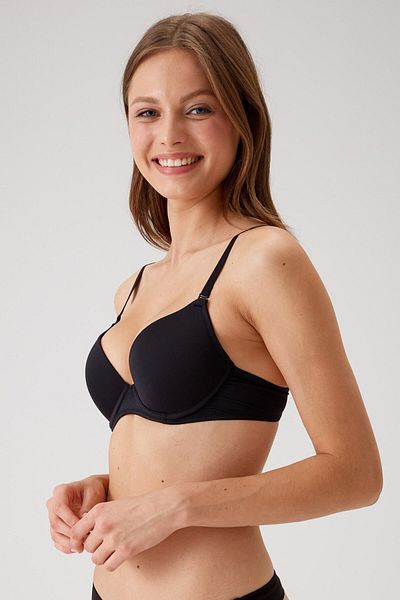 Pierre Cardin Μαύρο Rome 6101 Underwire Micro σουτιέν - Αποσπώμενο και ρυθμιζόμενο λουράκι