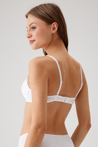 Pierre Cardin Γυναικείο Λευκό 6045 Milan Push Up Padded Micro σουτιέν (ΜΕ ΑΦΑΙΡΟΥΜΕΝΕΣ ΙΜΑΝΤΕΣ)