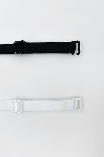 Pierre Cardin Pachet de 2 seturi de curele detașabile pentru sutien alb-negru (10 mm)
