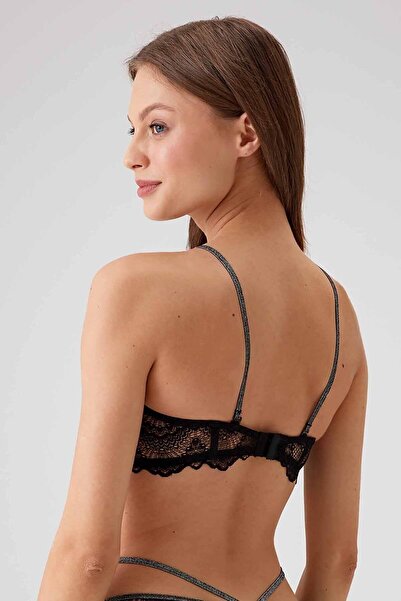 Pierre Cardin Γυναικείο Μαύρο 4732 Underwire Soft Push Up Στράπλες Μονό Σουτιέν