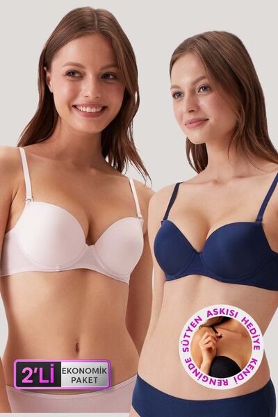 Pierre Cardin Економічний комплект з 2 штук, синьо-рожевий 6205 Мілан Бюстгальтер з підкладкою та мікро-бюстгальтер