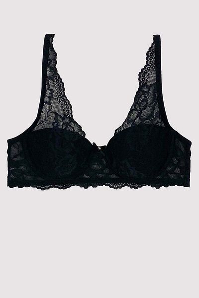 Pierre Cardin Γυναικείο Μαύρο 6357 Nora Δαντελένιο σουτιέν χωρίς υποστήριξη