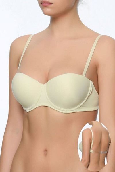Pierre Cardin Microsutien pentru femei Skin 6021 cu sârmă, fără bretele, fără bretele, fără sprijin