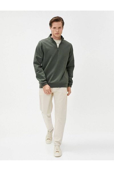 Koton 4WAM70122MK Koton Men's Sweat GREEN