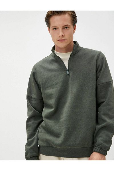 Koton 4WAM70122MK Koton Men's Sweat GREEN