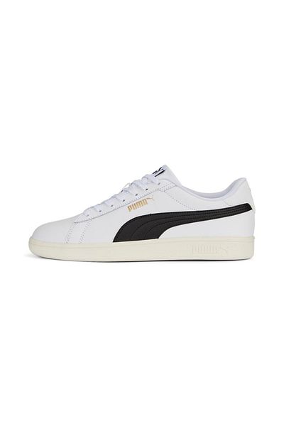 Puma Αθλητικά παπούτσια Unisex Puma Smash 3.0 L - 390987 -11 Λευκό/Μαύρο/Χρυσό
