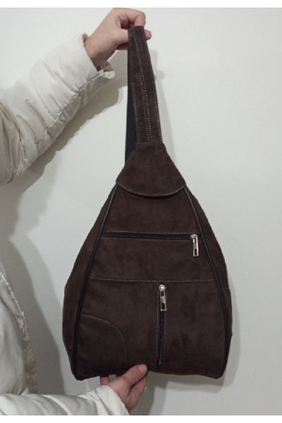 atter Rucsac din piele intoarsa pentru femei din piele naturala