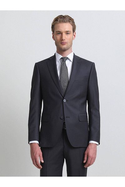 Kip Mono Collar Regular Fit Single Slit 88% Wool Blended 6 Drop Basic Men's Suit TKM-196
