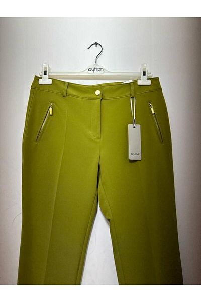 GARNİ Ready Belt Zipper Detail Narrow Leg Fabric Trousers