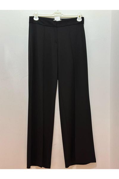 GARNİ High Waist Loose Cut Stitching Detail Fabric Trousers