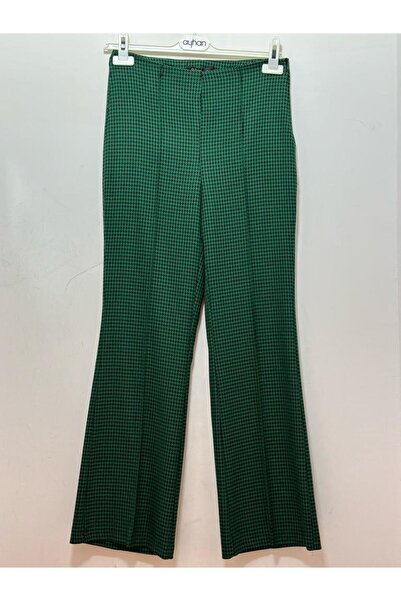 AYHAN Широкі штани зеленого кольору з широкими штанинами