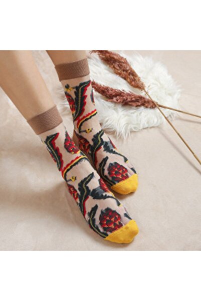 Bolero Japon Kore Tarzı Şeffaf Transparan Kadın Çorap Dragon Fruit