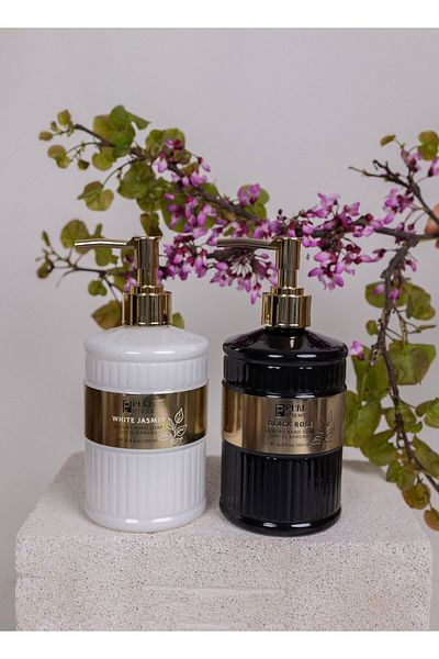 PE PURE ESSENCE Pure Essence Vegan Liquid Soap White & Black 2x500ml Mixed Package