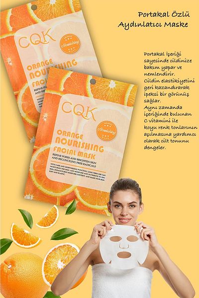 QNİAY Orange Extract Orange Vitamin C 30 ml 1 piece Pore Repair Facial Mask Home Care Mask