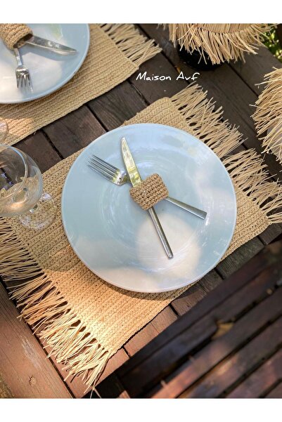 Maison Avf 6 Cm Raffia 2-Piece Napkin Ring