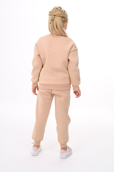 ÖYKÜ KİDS Three Thread Pocket Crew Neck Top and Bottom Set