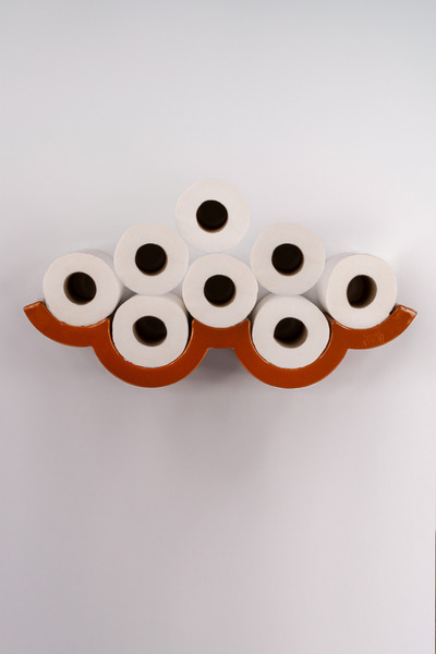 YILMAZ TEDARİK Bulut Şeklinde Çoklu Tuvalet Kağıdı Rafı, Standı Duvara Yapışkanlı