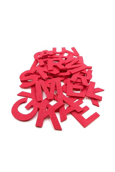 Artikel Red Felt Letters-1 41 Pieces Red Felt Letter Alphabet Set-0429