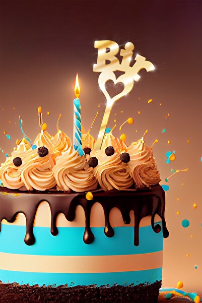 Artikel مرآة ذهبية مكتوبة بعمر سنة واحدة من زجاج شبكي لتزيين الكيك وحفلات أعي...