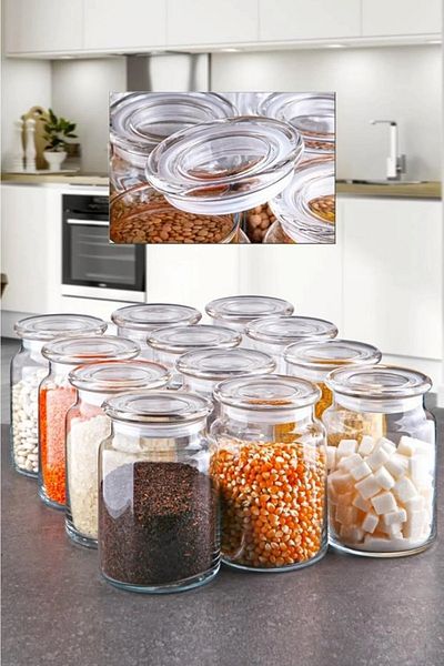 Mabeyn 24-Piece Vacuum Glass Jar with Lid 800 Ml
