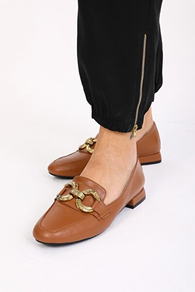 FOLLİNİ Mocasini din piele de dama bronz