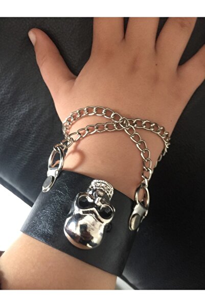 Aksabeltchokers Zincirli Kuru Kafalı Bileklik