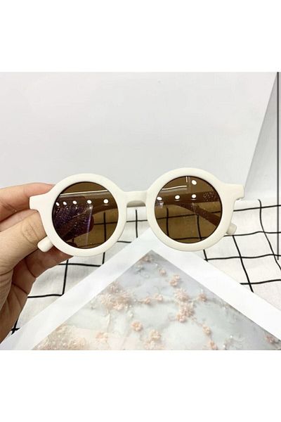MACERATİ Scandinavian 0-10 Years Old Child Sunglasses Uv400 Certified White Glasses