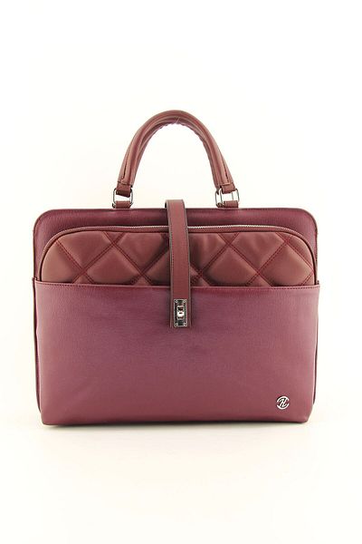 HNB Servietă unisex pentru laptop de 15 și 15,6 inchi matlasată roșu Claret