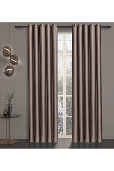 De'Vor Blackout Karartma Fon Rustik için, Kuşgözlü Blackout Perde Vizon