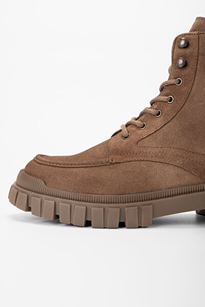 Valmenti Ανδρικές μπότες από γνήσιο δέρμα κανέλας καστόρι Zenith